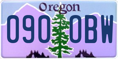 OR license plate 090OBW