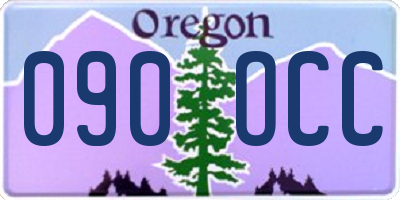 OR license plate 090OCC