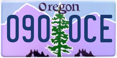 OR license plate 090OCE