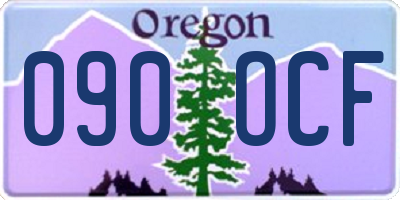 OR license plate 090OCF