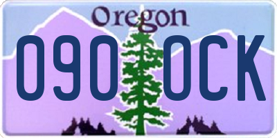 OR license plate 090OCK
