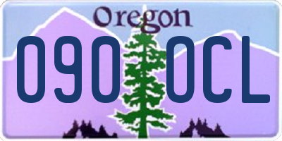 OR license plate 090OCL