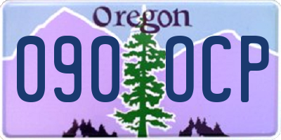 OR license plate 090OCP