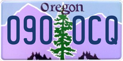 OR license plate 090OCQ