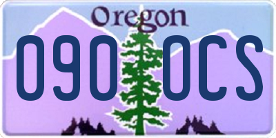 OR license plate 090OCS