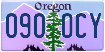 OR license plate 090OCY