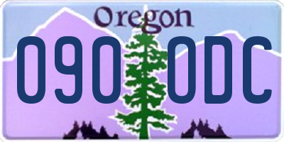 OR license plate 090ODC
