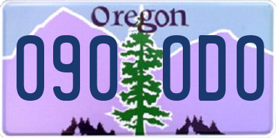 OR license plate 090ODO