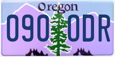 OR license plate 090ODR