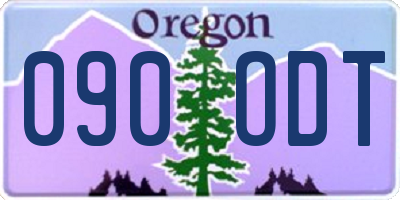OR license plate 090ODT