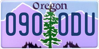 OR license plate 090ODU