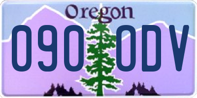 OR license plate 090ODV