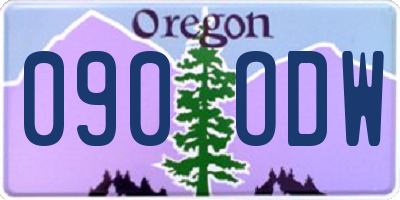 OR license plate 090ODW
