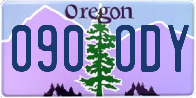 OR license plate 090ODY