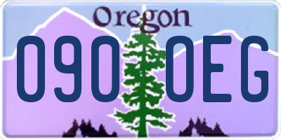 OR license plate 090OEG