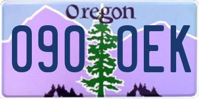 OR license plate 090OEK
