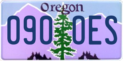 OR license plate 090OES