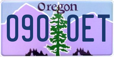 OR license plate 090OET