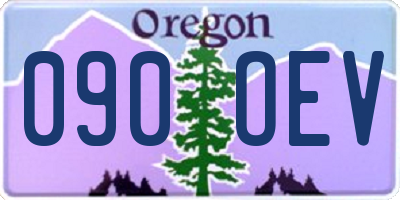 OR license plate 090OEV