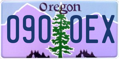 OR license plate 090OEX