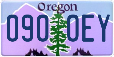 OR license plate 090OEY