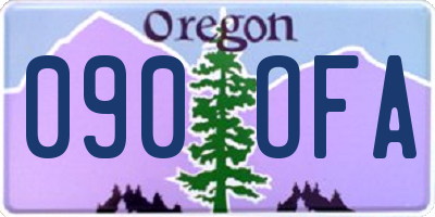 OR license plate 090OFA