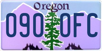 OR license plate 090OFC