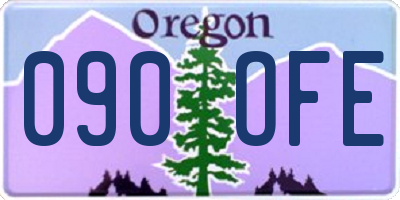 OR license plate 090OFE