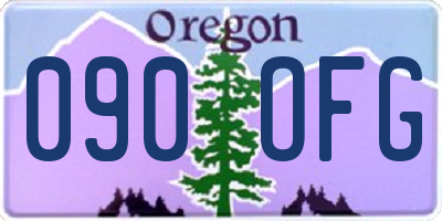 OR license plate 090OFG