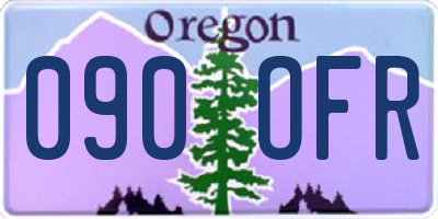 OR license plate 090OFR
