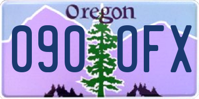 OR license plate 090OFX