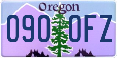 OR license plate 090OFZ