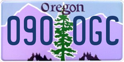 OR license plate 090OGC