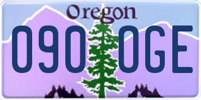 OR license plate 090OGE