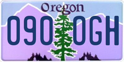 OR license plate 090OGH