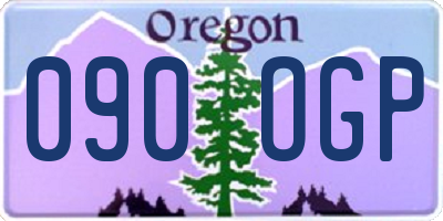OR license plate 090OGP