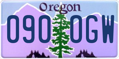 OR license plate 090OGW