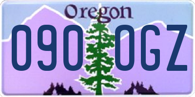 OR license plate 090OGZ