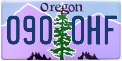 OR license plate 090OHF