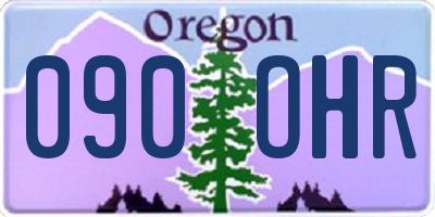 OR license plate 090OHR