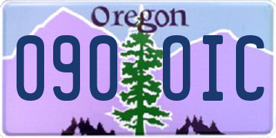 OR license plate 090OIC