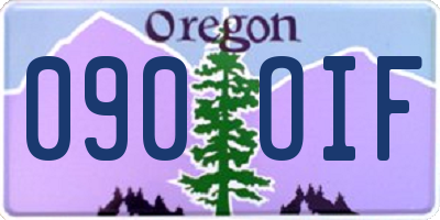 OR license plate 090OIF