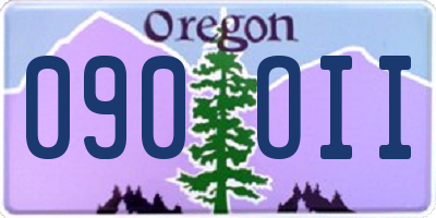 OR license plate 090OII