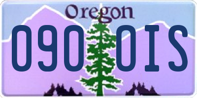 OR license plate 090OIS