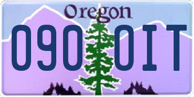 OR license plate 090OIT