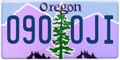 OR license plate 090OJI