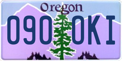 OR license plate 090OKI