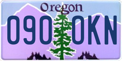 OR license plate 090OKN