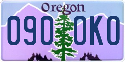 OR license plate 090OKO