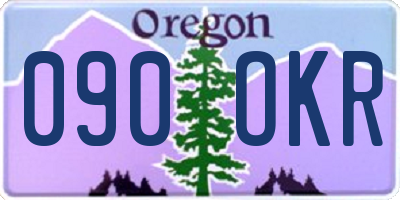 OR license plate 090OKR